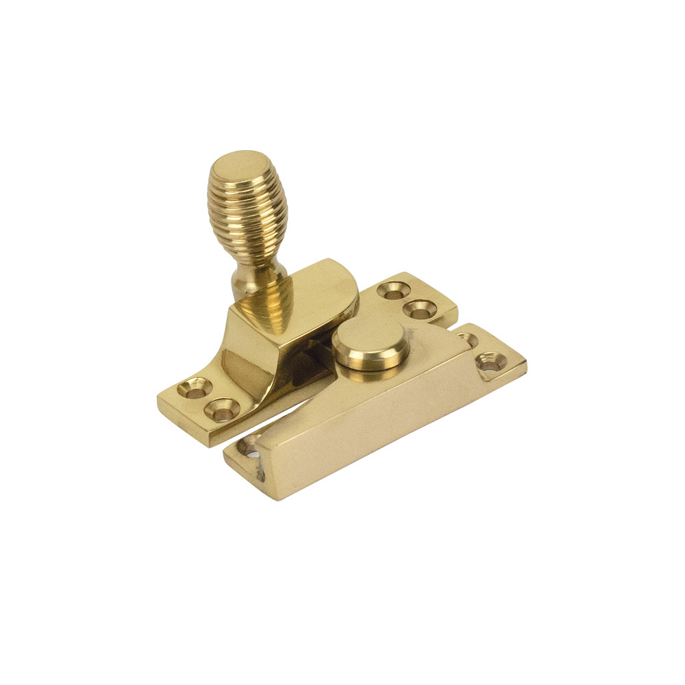 Sash Heritage Straight Arm Fastener Old Beehive Knob (Standard) - Polished Brass